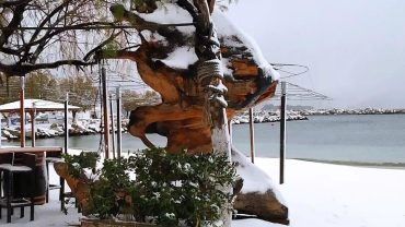 Εύβοια: Οι παραλίες ντύθηκαν στα… λευκά