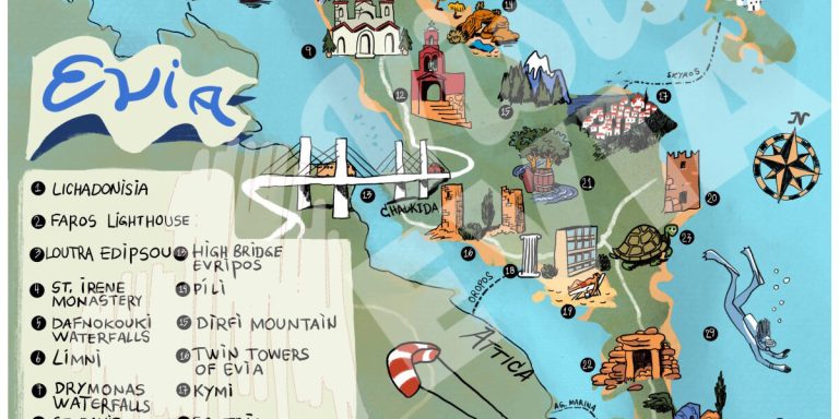 Ο χάρτης της Εύβοιας που έγινε viral στο Instagram
