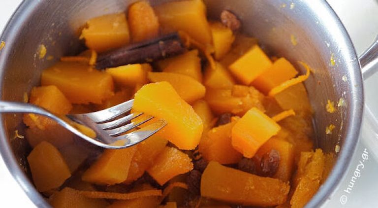 Κρητική συνταγή με γλυκοκολοκύθα κάστανα και ελιές